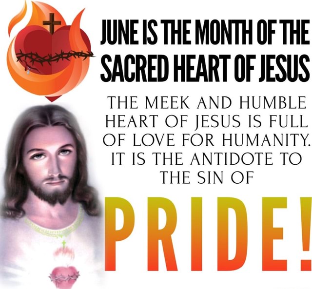 June Is The Month Of The Sacred Heart Of Jesus The Meek And Humble Heart Of Jesus Is Full Of