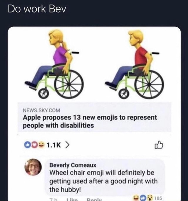 Do work Bev SS Apple proposes 13 new emojis to represent people with