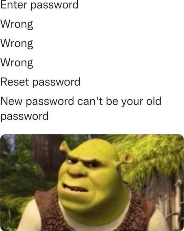 Enter password wrong wrong wrong reset password new password can t be