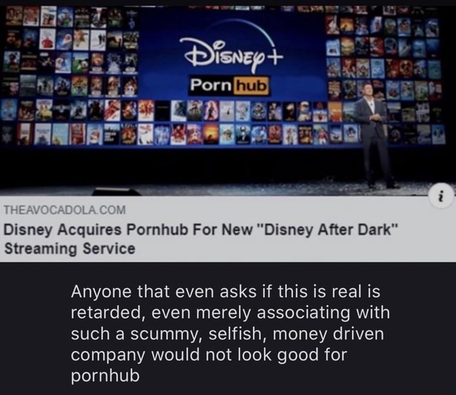 Disney Acquires Pornhub For New "Disney After Dark" Streaming Service