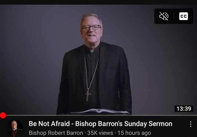 Be Not Afraid - Bishop Barron's Sunday Sermon Bishop Robert Barron ...