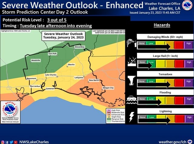 Severe Weather Outlook - Enhanced Storm Prediction Center Day 2 Outlook ...