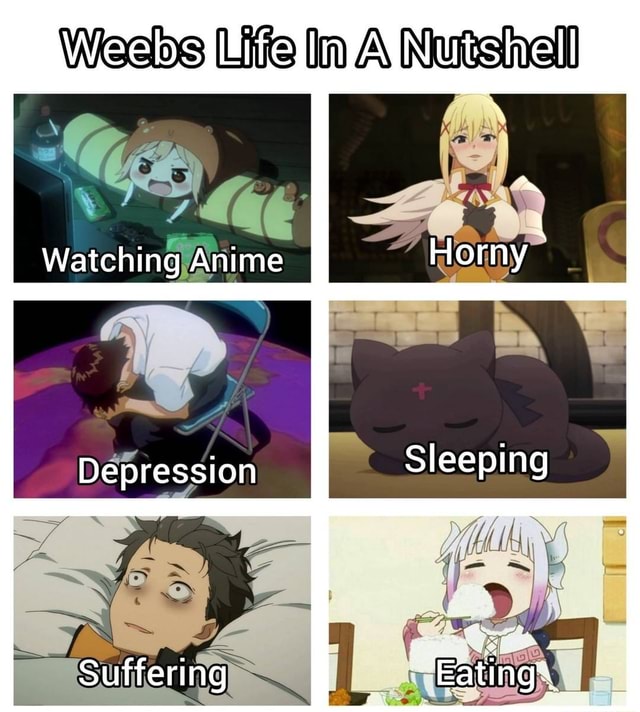 Weeds Life In A Nutshell Watching Anime Depression Sleeping Suffering