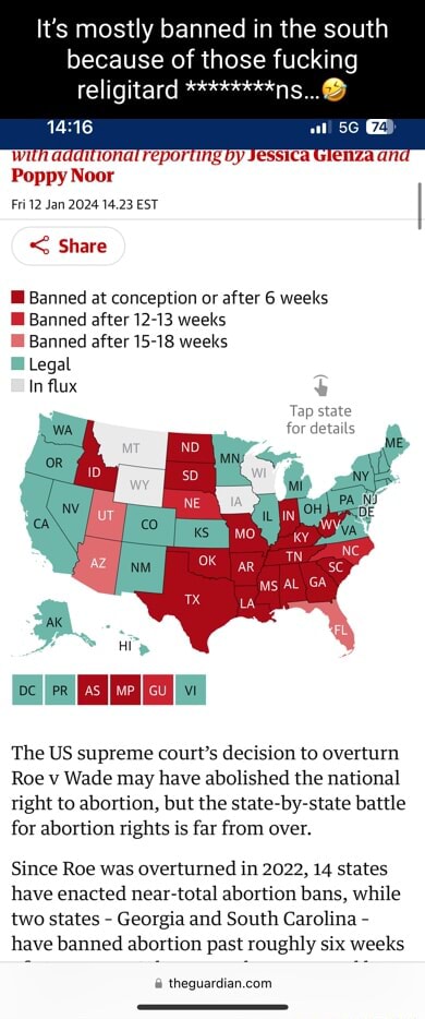 Butthurt…incoming. - It's mostly banned in the south because of those ...