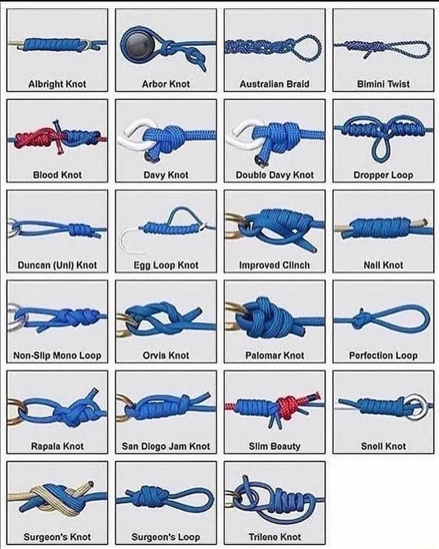 Albright Knot Arbor Knot Australian Braid Bimini Twist Droppor Loop