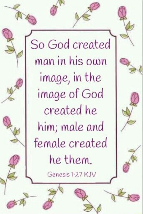 So God created man in his own image, in the image of God I created he ...