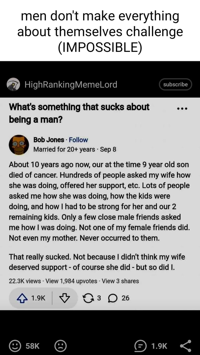 Men don't make everything about themselves challenge (IMPOSSIBLE ...