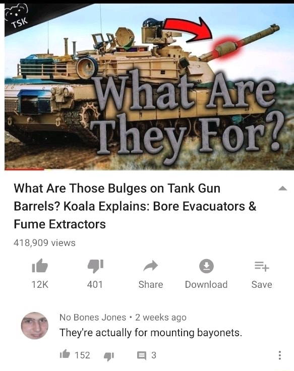 What Are Those Bulges on Tank Gun a Barrels? Koala Explains Bore