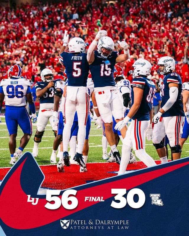 90 for the first time in Liberty Football history! 👏 Final score