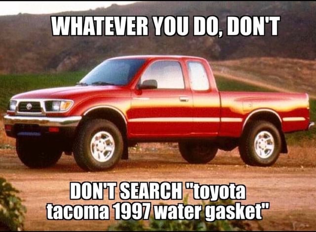 WHATEVER YOU DO; DON'T DON'T SEARCH "toyota tacoma 1997 water gasket" - )