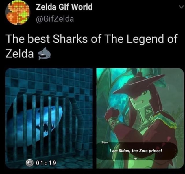 Zelda Gif World @GifZelda The best Sharks of The Legend of Zelda Sidon ...