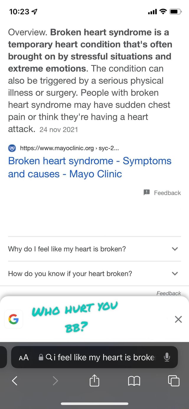 7 Overview Broken Heart Syndrome Is A Temporary Heart Condition That s 