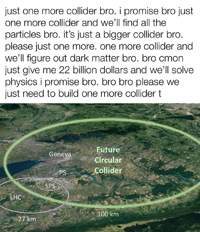 Just one more collider bro. I promise bro just one more collider and we ...