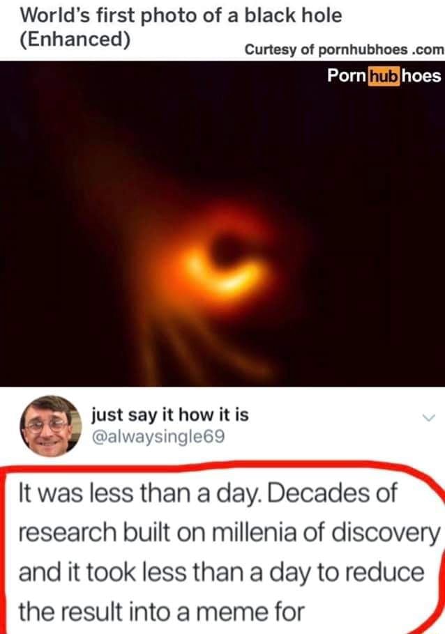 World‘s First Photo Of A Black Hole (enhanced) It Was Less Than A Day 