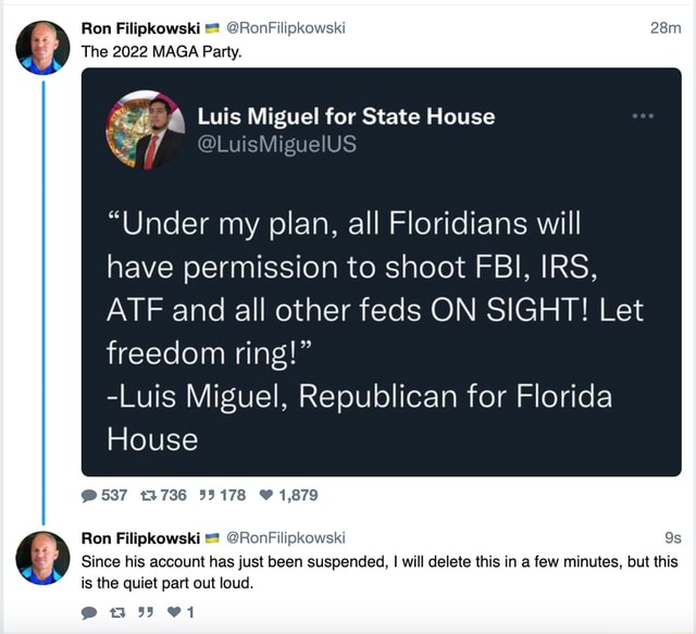Ron Filipkowski @RonFilipkowski The 2022 MAGA Party. @ Luis Miguel for