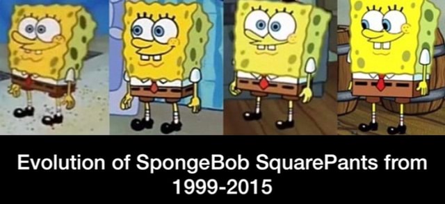 Seit Wann Gibt Es Spongebob Evolution of SpongeBob SquarePants from 1999-2015 - Evolution of