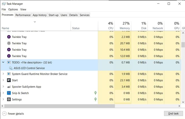 Task Manager X File Options View Processes Performance App History 