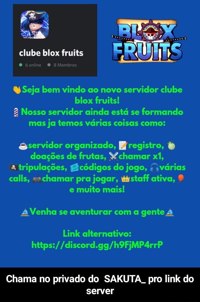 link do discord na bio😉 #bloxfruits #doamosfrutas #fazemostrade #e ma