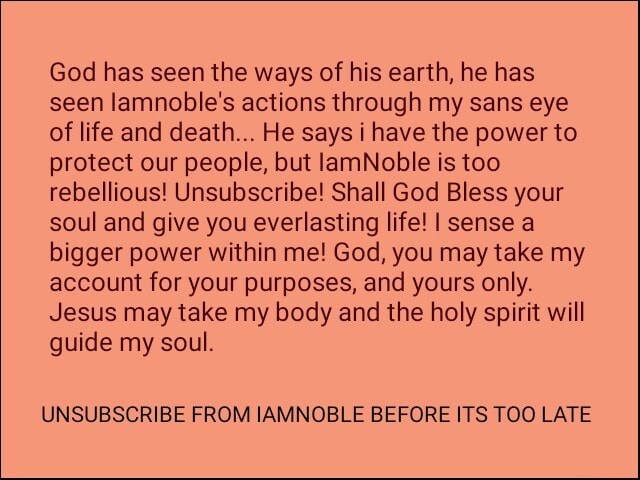 God Has Seen The Ways Of His Earth, He Has Seen Lamnoble's Actions 