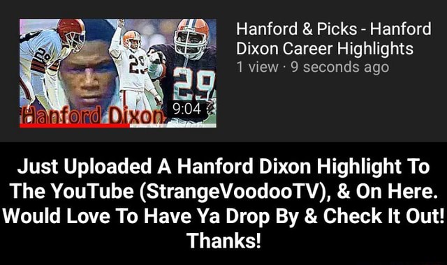 Hanford & Picks - Hanford Dixon Career Highlights 