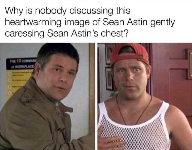 Why is nobody discussing this heartwarming image of Sean Astin gently
