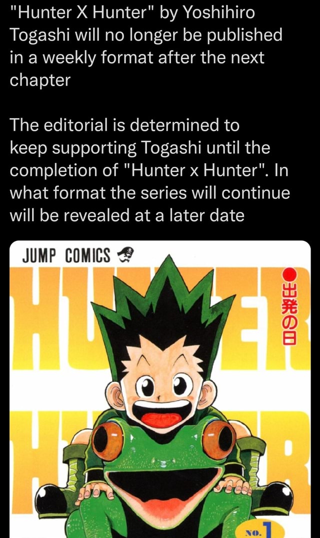 "Hunter X Hunter" By Yoshihiro Togashi Will No Longer Be Published In A ...