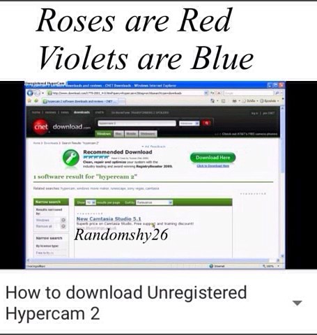 roses are red violets are blue unregistered hypercam 2