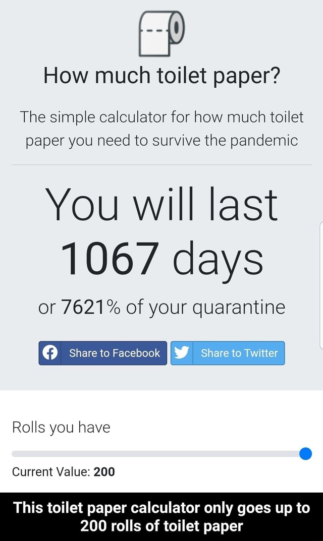 Cb How much toilet paper? The simple calculator for how much toilet