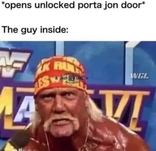 *opens unlocked porta jon door* The guy inside: - America’s best pics ...