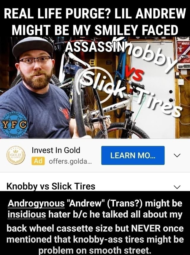 REAL LIFE PURGE? LIL ANDREW MIGHT BE MY SMILEY FACED. C) Invest In Gold