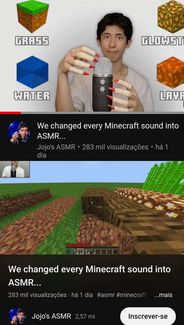We changed every Minecraft sound into ASMR... Jojo's ASMR 283 mil