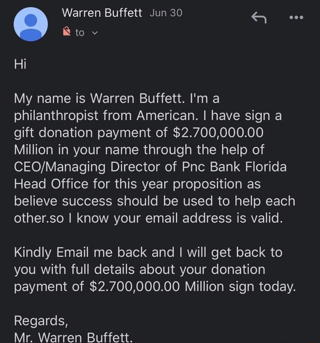 My Name Is Warren Buffett I m A Philanthropist From American I Have 