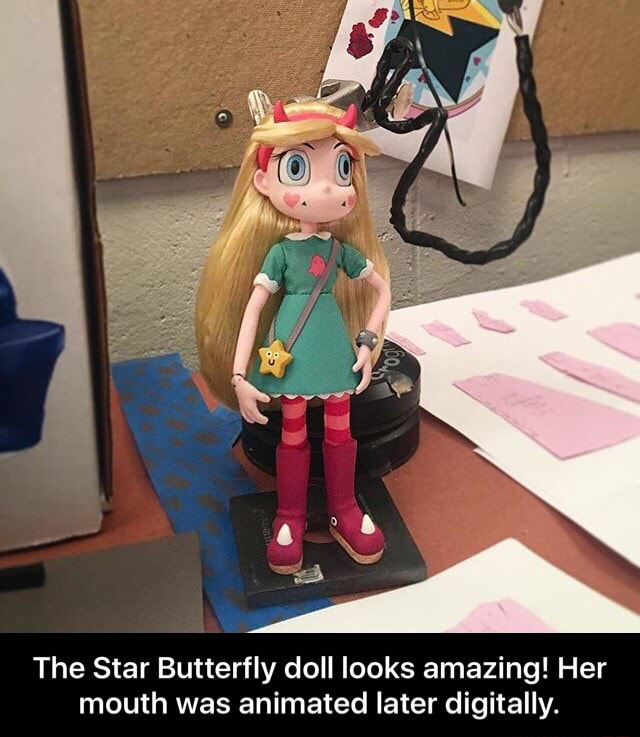 The Star Butterfly doll looks amazing! Her mouth was animated later