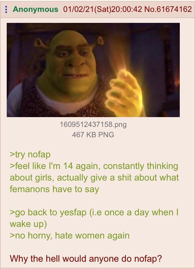 Anonymous No61674162 1609512437158Png 467 Kb Png Try Nofap Feel Like Im 14 Again, Constantly Thinking About Girls, Actually Give A Shit About 