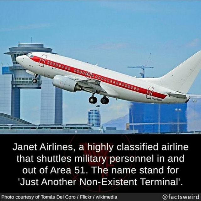 Janet Airlines, a highly classified airline that shuttles military ...