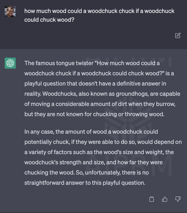 Woodchuck Chuck How Much Wood Could A Woodchuck Chuck If A Woodchuck   173a85499b7869a65ef1d0aff4b18312dc1c007a52c7a120e175e43c3b024ce0 1 