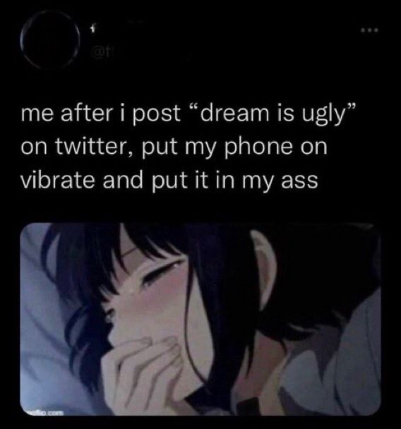 Me after i post &ldquo;dream is ugly&rdquo; on twitter, put my phone on 