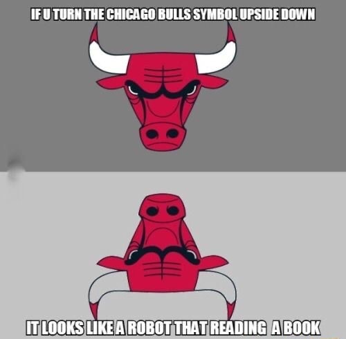 TEU TURN THE CHICAGO BULLS SYMBOL UPSIDE DOWN iFunny