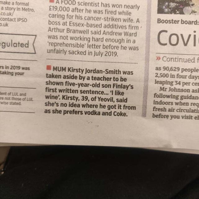 Atter Tie Wag Additives Covi Continued Ng Hard Etter B Fairly Sacked In July 2019 MUM Kirsty 