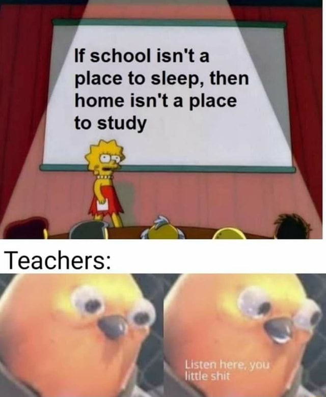 if-school-isn-t-a-place-to-sleep-then-home-isn-t-place-to-study-ifunny