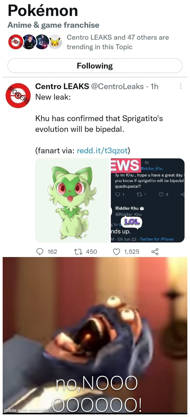 Pokemon Anime & game franchise Centro LEAKS and 47 others are trending