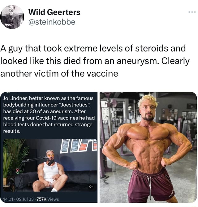 Wilel Geerters @steinkobbe A guy that took extreme levels of steroids ...