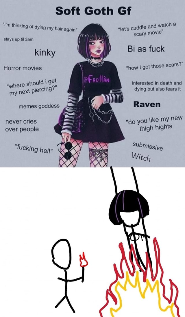 Soft Goth Gf memes goddess Raven - iFunny