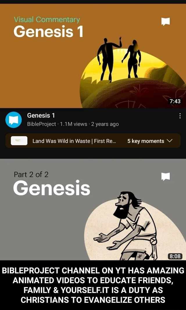 Mme Ay Genesis 1 Genesis 1 BibleProject - 1.1M Views 2 Years Ago Land ...