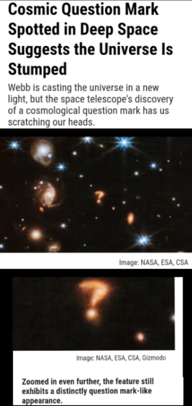 Cosmic Question Mark Spotted In Deep Space Suggests The Universe Is ...