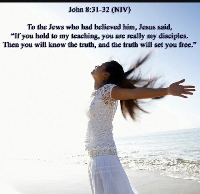 John (NIV) To the Jews who had believed him, Jesus said, 