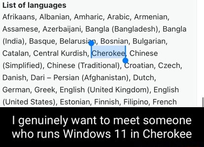 List of languages Afrikaans, Albanian, Amharic, Arabic, Armenian