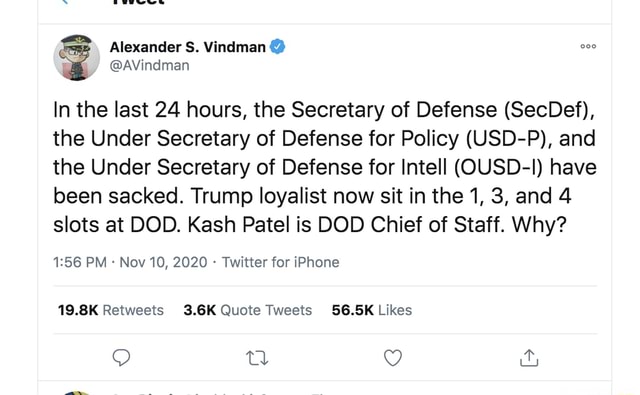 The coup is on its way... - Alexander S. Vindman @AVindman In the last ...