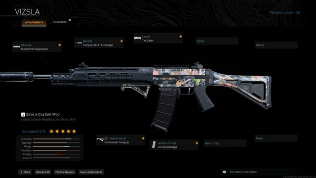 Grau 5.56 Loadout - Vi ZS LA Weapon Level: 66 ATT CUSTOMIZE Laser ...