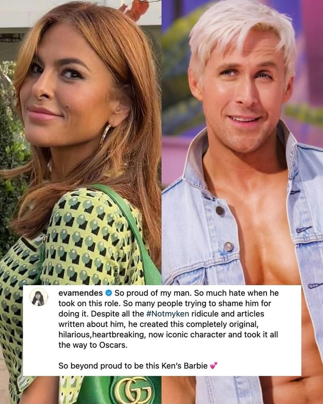 This Barbie Is “beyond Proud” Of Her Oscar-nominated Ken! 💞💖 Eva Mendes ...